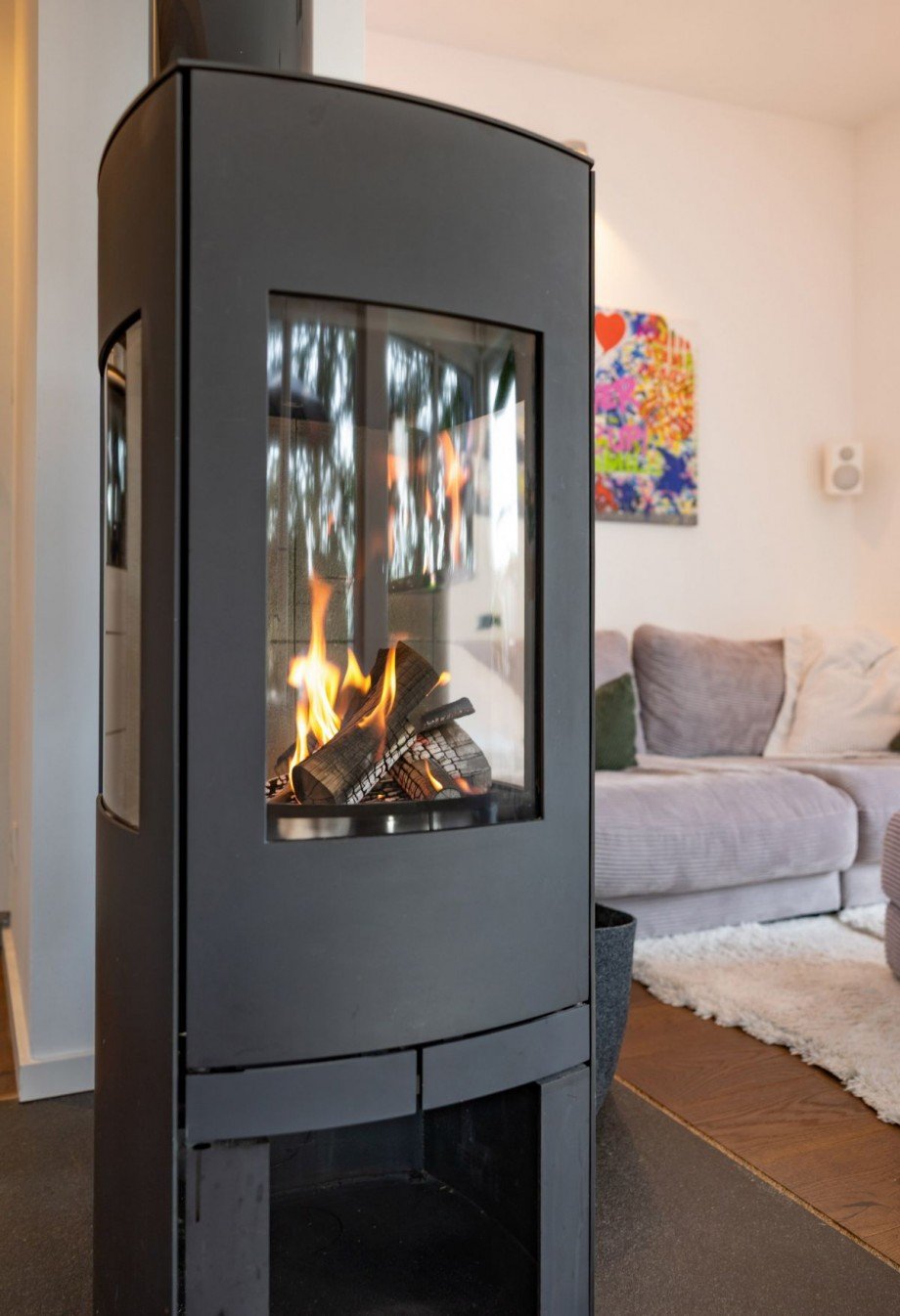 Kaminofen Penthousewohnung M�nchen