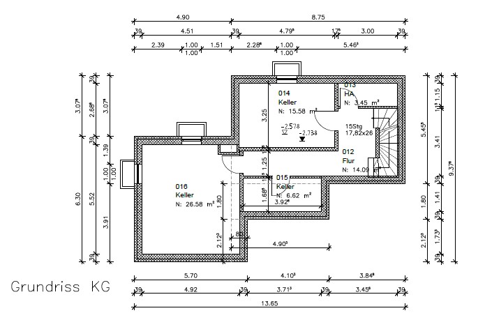 Grundriss KG Villa Puchheim