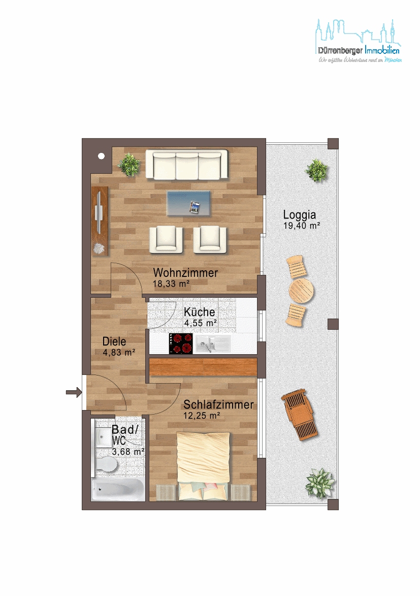 Grundriss Erdgeschosswohnung Germering