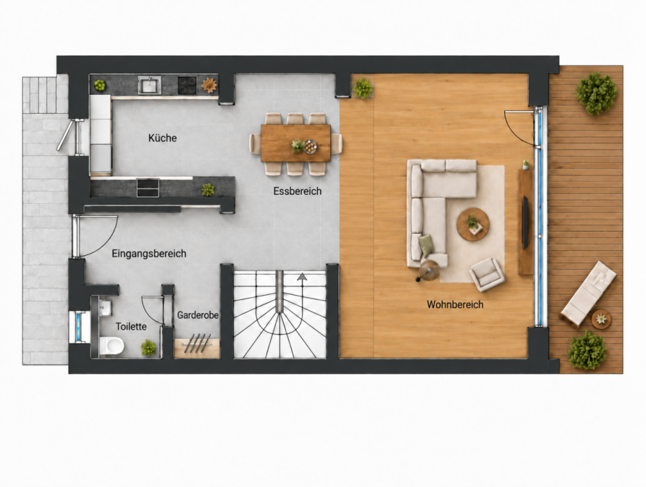 Grundriss EG Haus Gr�benzell