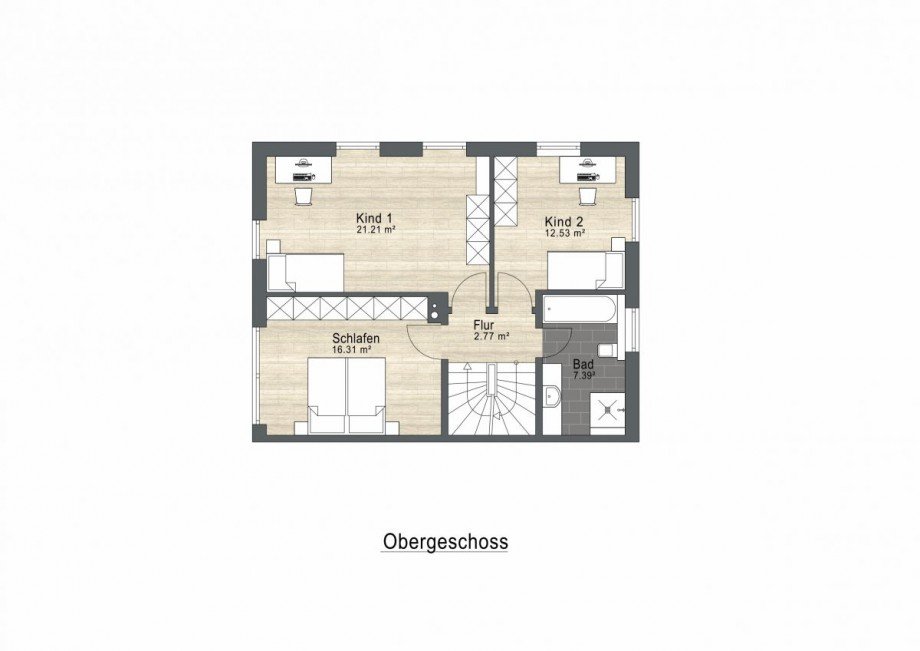 Grundriss OG Doppelhaush�lfte Germering