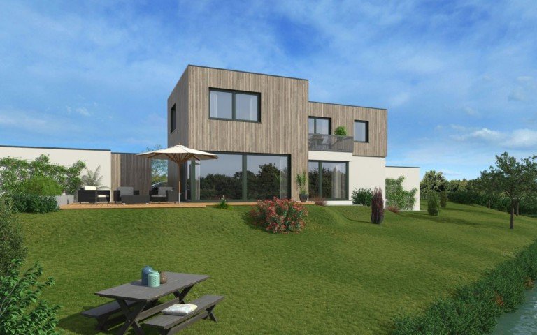Au�enansicht Puchheim Villa Bauhausvilla direkt am Naturschutzgebiet - Neubau