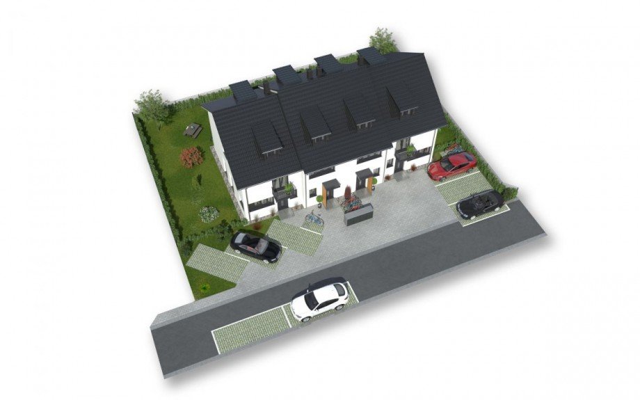 3D Visualisierung Reihenmittelhaus Olching