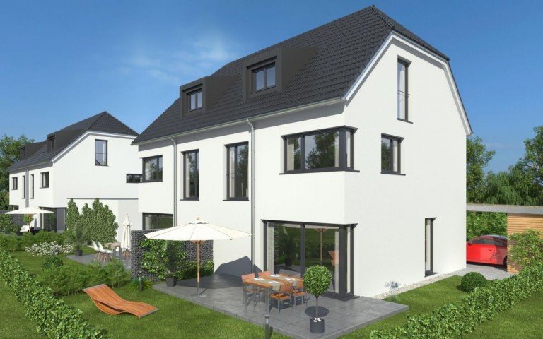 3D Visualisierung Duerrenberger Simmerleinplatz cam03 v004 M�nchen Doppelhaush�lfte Top-Lage - Neubau von 4 Doppelhaush�lften in M�nchen-Moosach