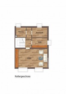 Kellergeschoss Frisch renovierte, familienfreundliche Doppelhaush�lfte in ruhiger Lage in Lochhausen