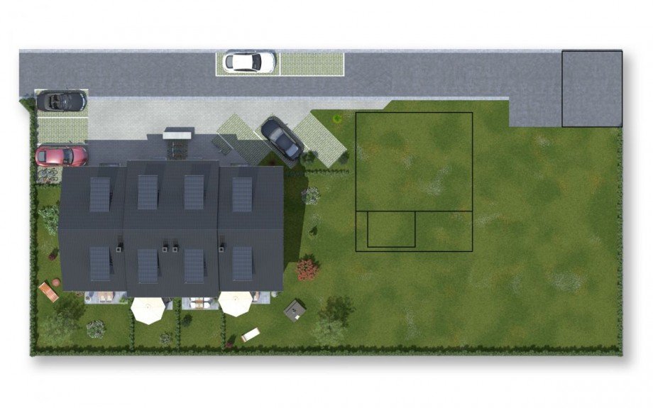 3D Visualisierung Reihenmittelhaus Olching