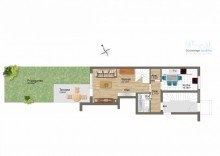 Grundriss EG Sch�ne 1,5 Zimmer-Gartenwohnung in zentraler Lage von Germering