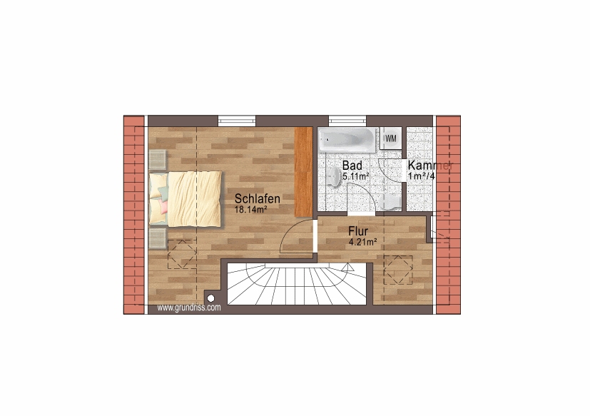 Grundriss DG Maisonettewohnung Puchheim