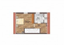 Grundriss DG Helle 2 Zimmer Maisonette-Wohnung mit Dachterrasse und Balkon in Puchheim zur Kapitalanlage