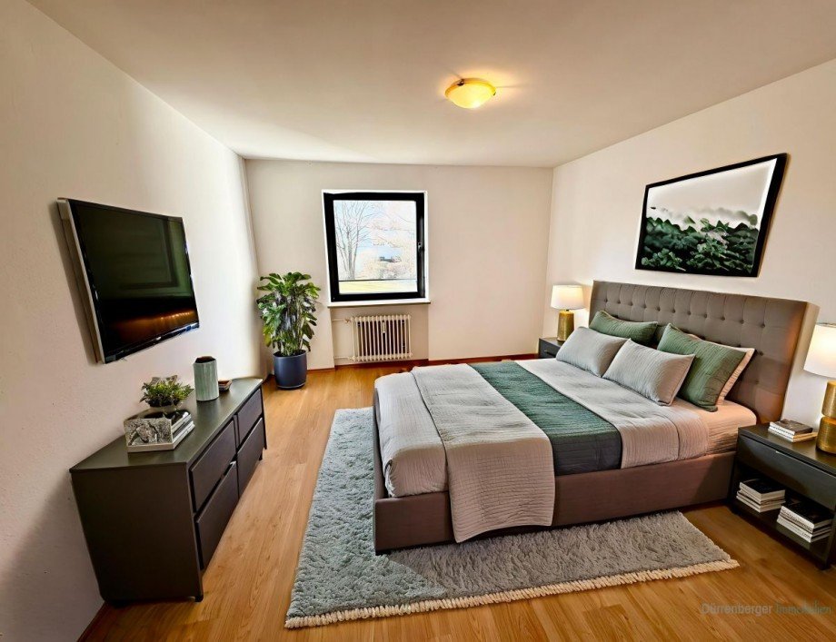 Schlafzimmer visualisiert Wohnung Germering