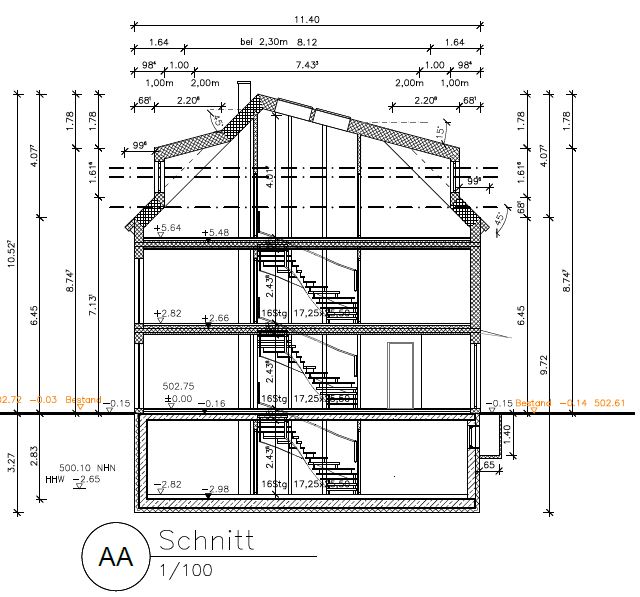 Schnitt Haus M�nchen