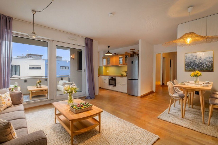 Wohn Essbereich visualisiert Wohnung M�nchen