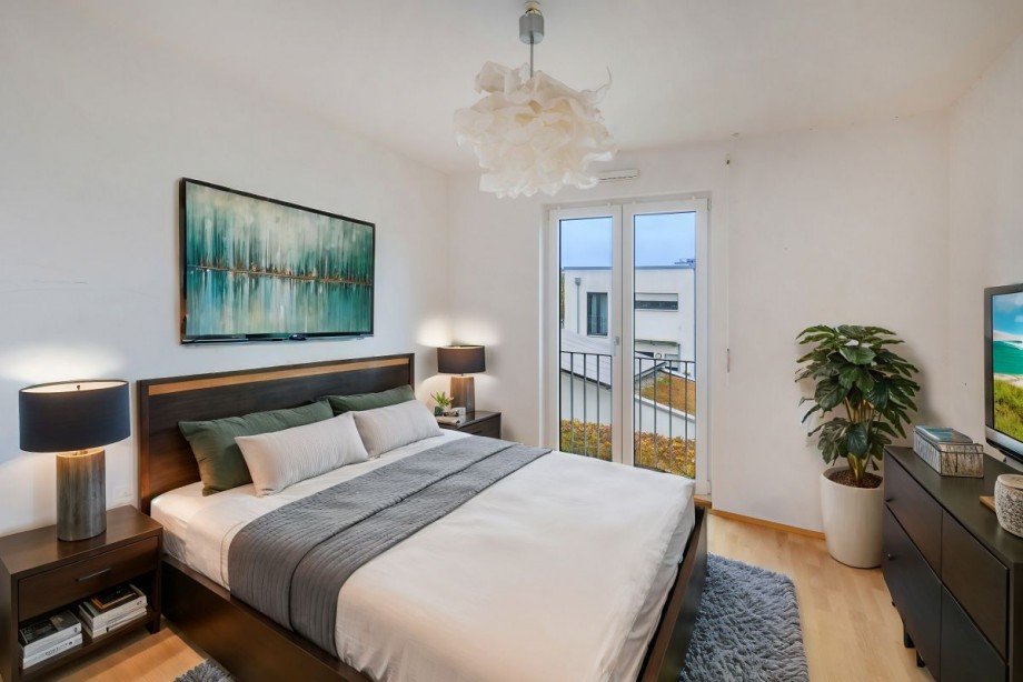 Schlafzimmer visualisiert Wohnung M�nchen