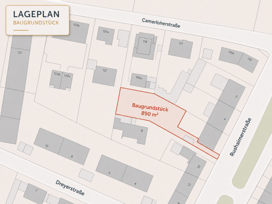 Lage Grundst�ck M�nchen