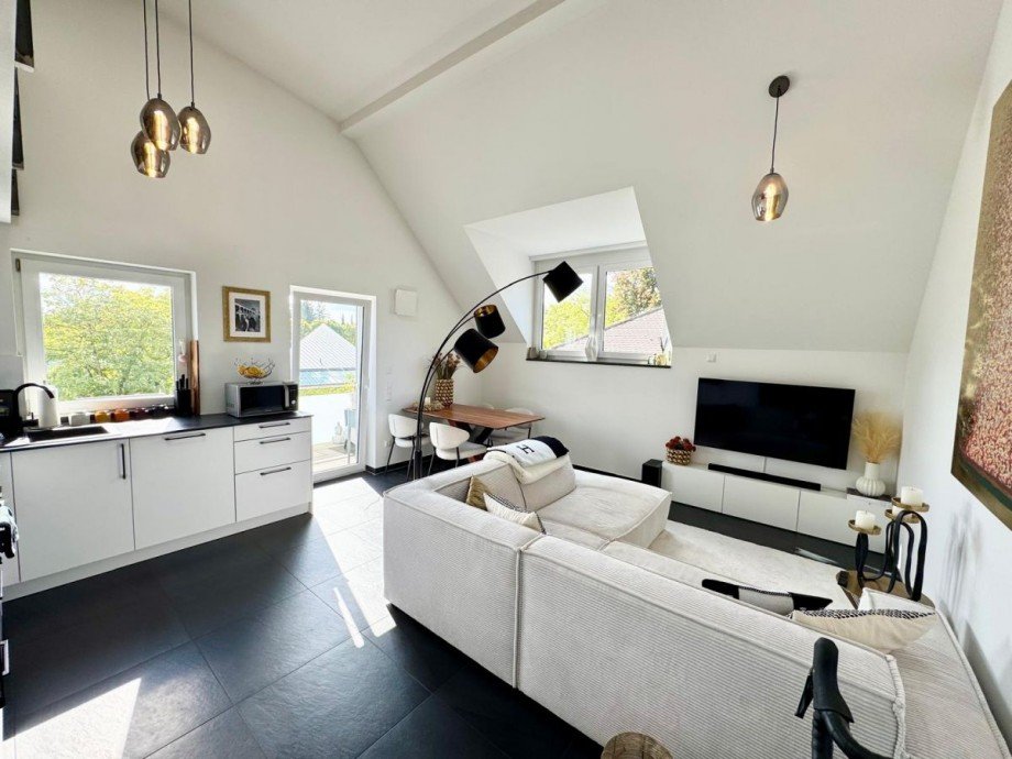 Wohnzimmer Dachgeschosswohnung M�nchen